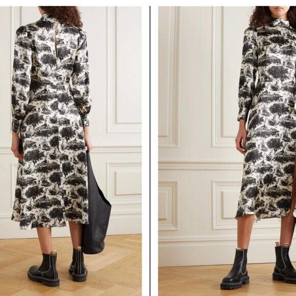 BNWT Reformation Maple Dress Elysian 100% Silk Size 8 - Picture 3 of 6